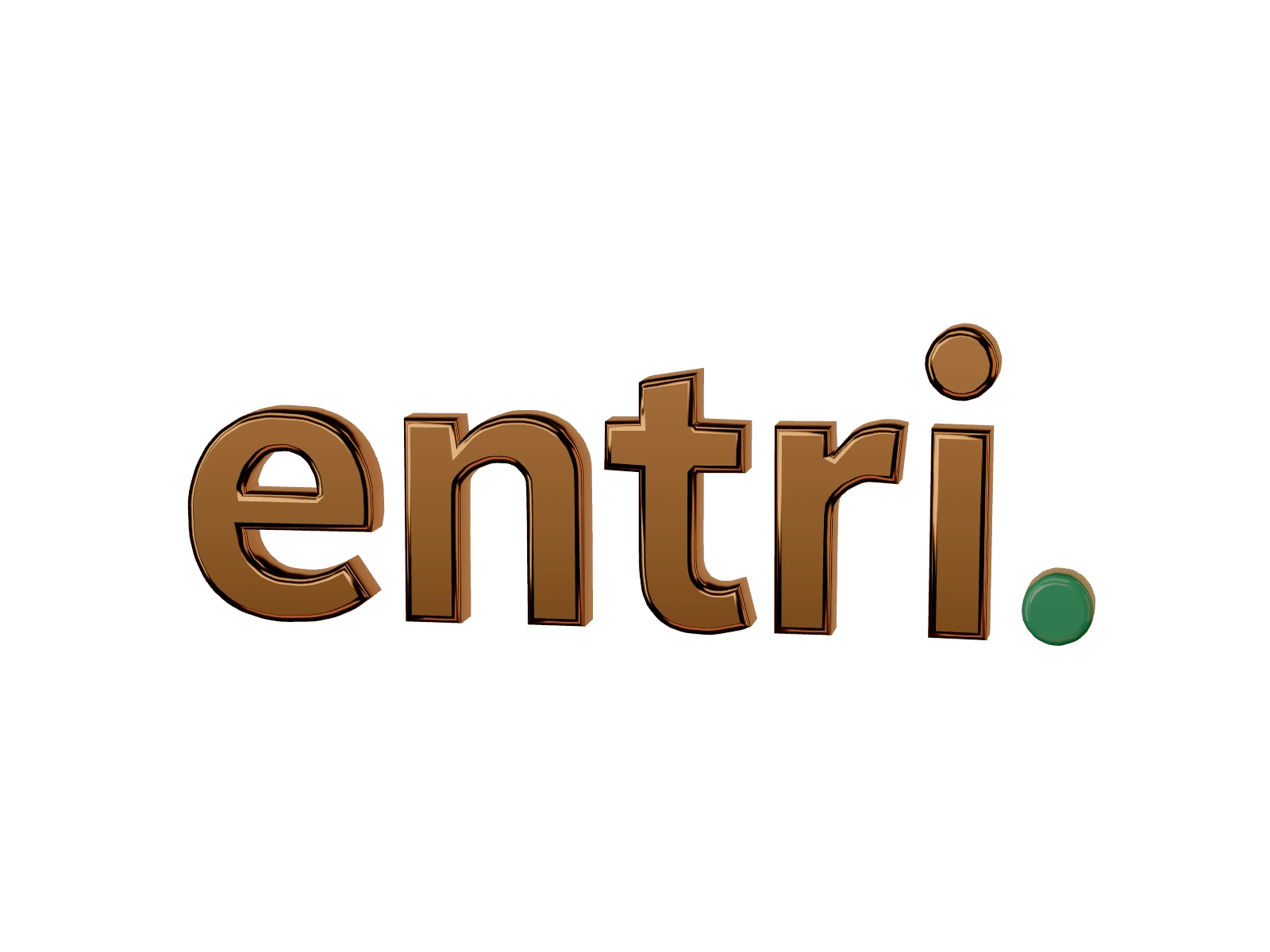 ENTRi logotype in darker jewellery gold
