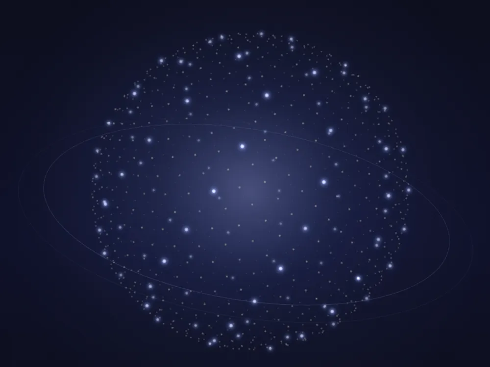 1,000 seats: a sphere of 1,000 points, 100 lit